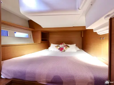Cabin on Thea, a Dufour 530 sailboat at Castellammare di Stabia, Italy