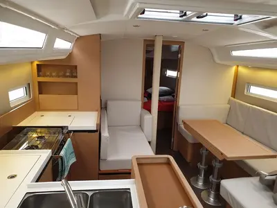 Galley of Jutisa, a Jeanneau Sun Odyssey 410 sailboat at Grad Pula, Croatia