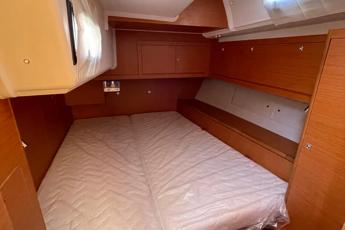 Cabin on Egusa, a Dufour 470 sailboat at Cagliari, Italy