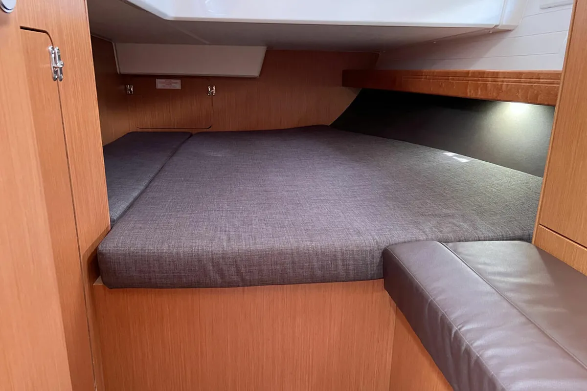 Cabin on Pepper, a Bavaria Cruiser 41 sailboat at Barth, Germany