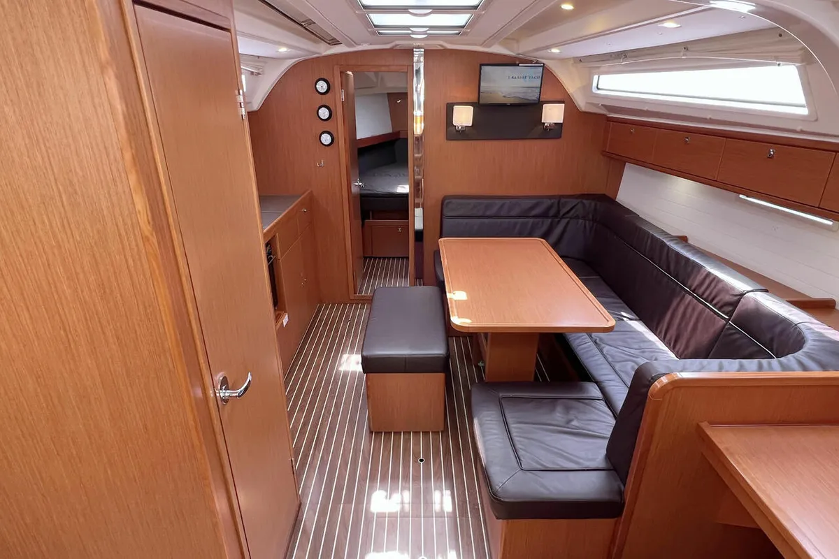 Salon of Pepper, a Bavaria Cruiser 41 sailboat at Barth, Germany