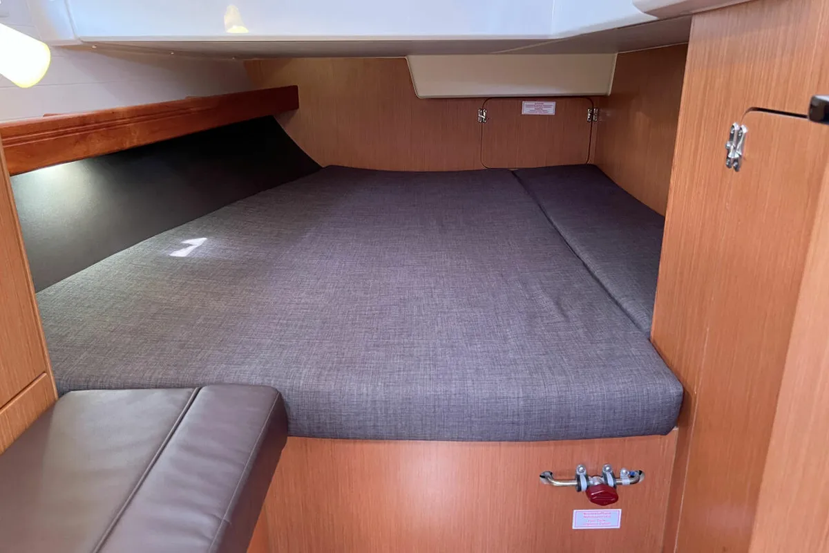Cabin on Pepper, a Bavaria Cruiser 41 sailboat at Barth, Germany