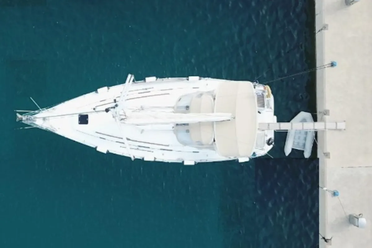 Exterior view of Rhodes Yachting, a Beneteau Cyclades 39.3 sailboat at Municipal Unit of Rhodes, Greece