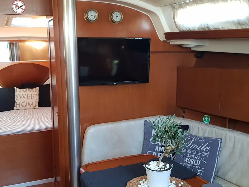 Salon of Rhodes Yachting, a Beneteau Cyclades 39.3 sailboat at Municipal Unit of Rhodes, Greece