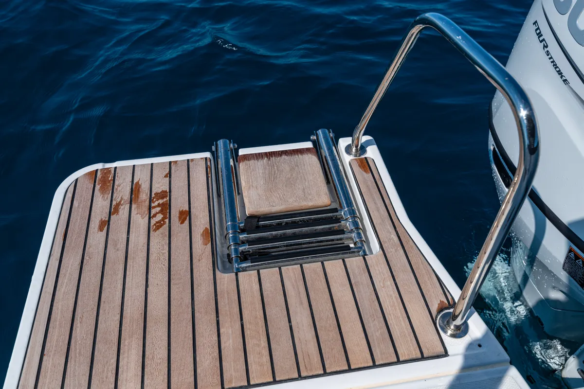 Klapa, a Jeanneau Merry Fisher 795 motorboat at Municipality of Novigrad, Croatia