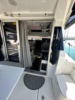 Salon of Klapa, a Jeanneau Merry Fisher 795 motorboat at Municipality of Novigrad, Croatia