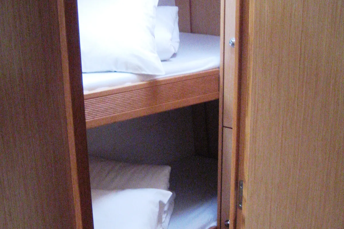 Cabin on Six, a Bavaria Cruiser 51 sailboat at Tonnarella, Italy