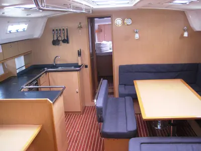 Salon of Six, a Bavaria Cruiser 51 sailboat at Tonnarella, Italy