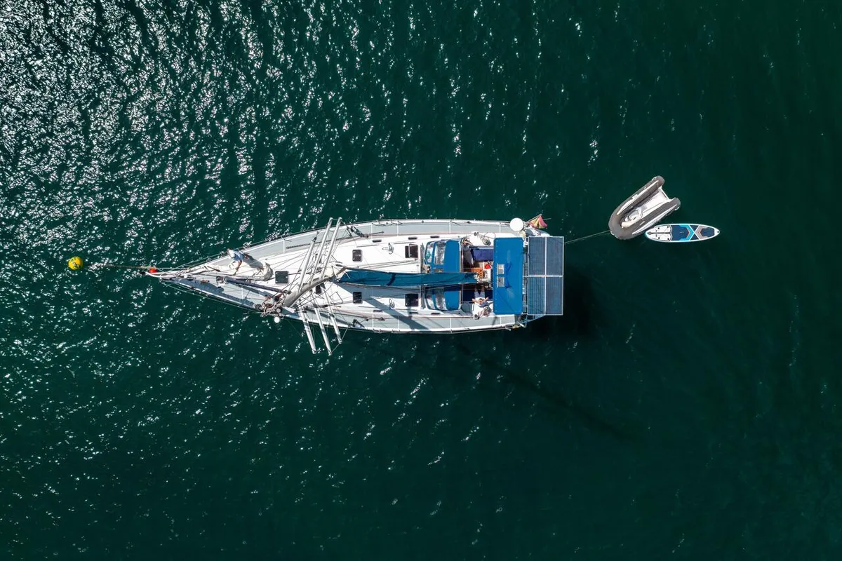 Exterior view of Sargantal Zulu, a Alubat Yachts Cigale 16 sailboat at Port d'Andratx, Spain
