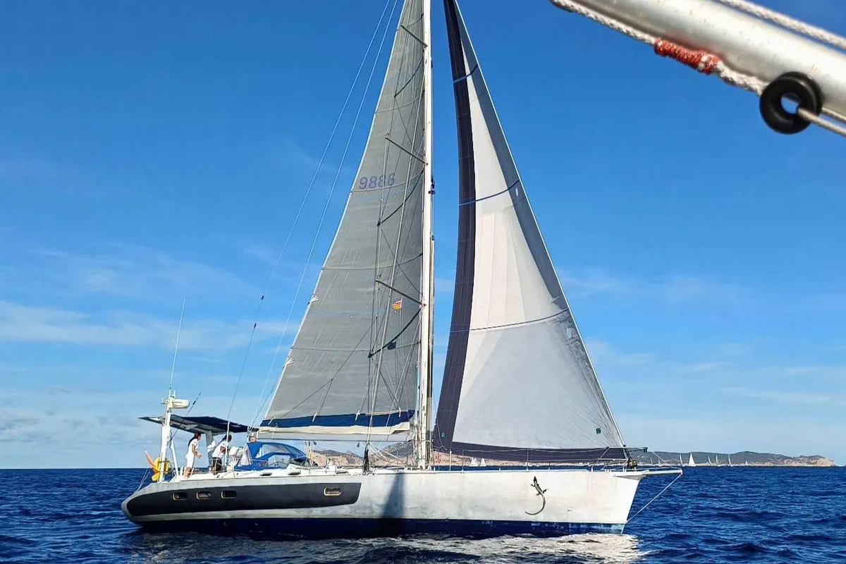 Exterior view of Sargantal Zulu, a Alubat Yachts Cigale 16 sailboat at Port d'Andratx, Spain