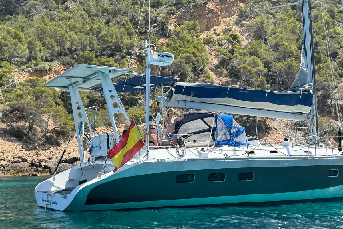 Exterior view of Sargantal Zulu, a Alubat Yachts Cigale 16 sailboat at Port d'Andratx, Spain