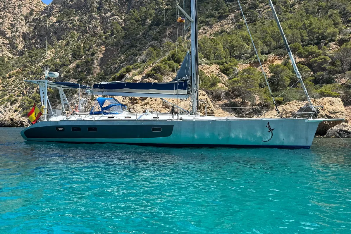 Exterior view of Sargantal Zulu, a Alubat Yachts Cigale 16 sailboat at Port d'Andratx, Spain