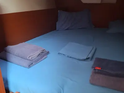 Cabin on Ariele, a Beneteau Oceanis 38.1 sailboat at Tonnarella, Italy