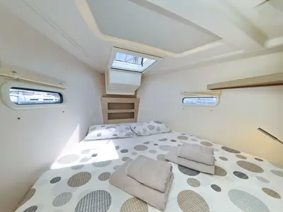 Cabin on Brukus, a Hanse 388 sailboat at Grad Biograd na Moru, Croatia