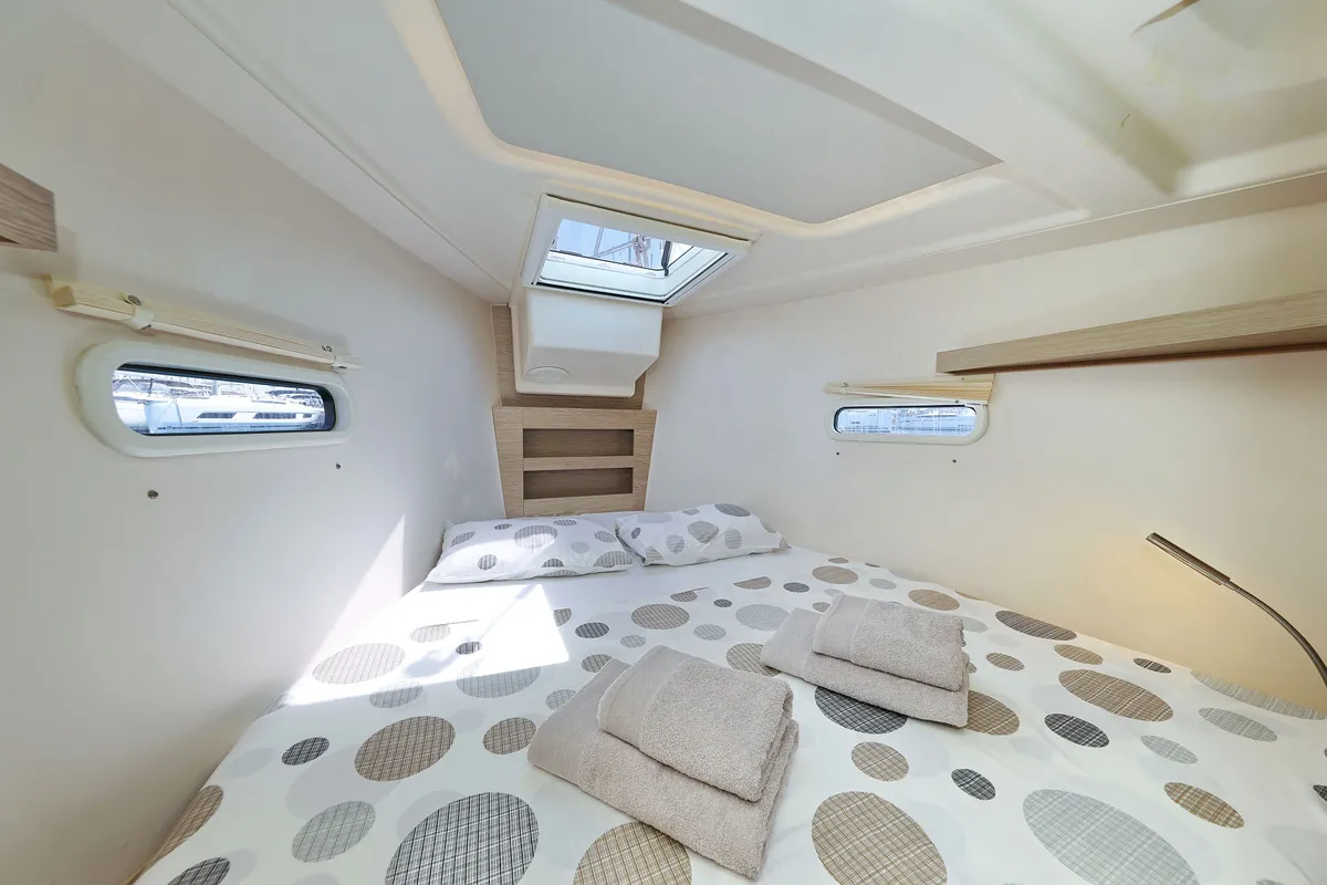 Cabin on Brukus, a Hanse 388 sailboat at Grad Biograd na Moru, Croatia
