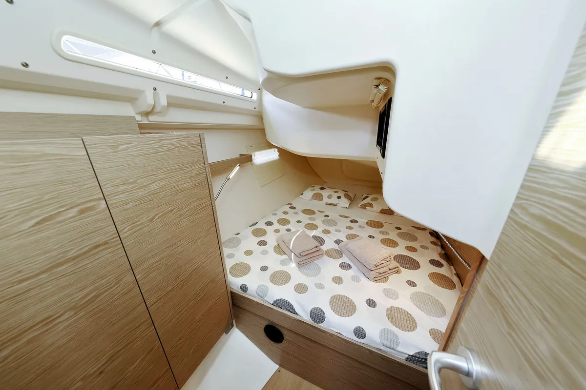 Cabin on Brukus, a Hanse 388 sailboat at Grad Biograd na Moru, Croatia