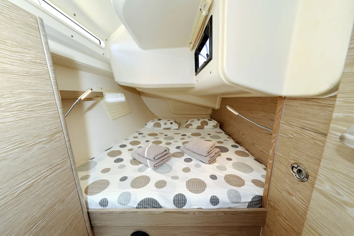 Cabin on Brukus, a Hanse 388 sailboat at Grad Biograd na Moru, Croatia