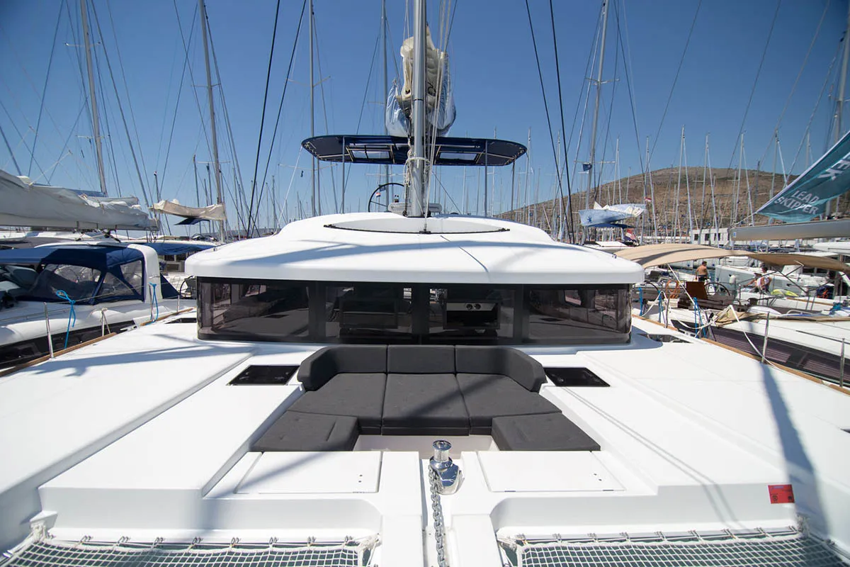 El Presidente 721/2025, a Lagoon 52 F catamaran at Palma de Mallorca, Spain