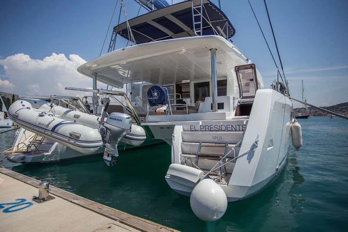 El Presidente 721/2025, a Lagoon 52 F catamaran at Palma de Mallorca, Spain
