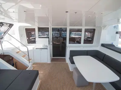 El Presidente 721/2025, a Lagoon 52 F catamaran at Palma de Mallorca, Spain