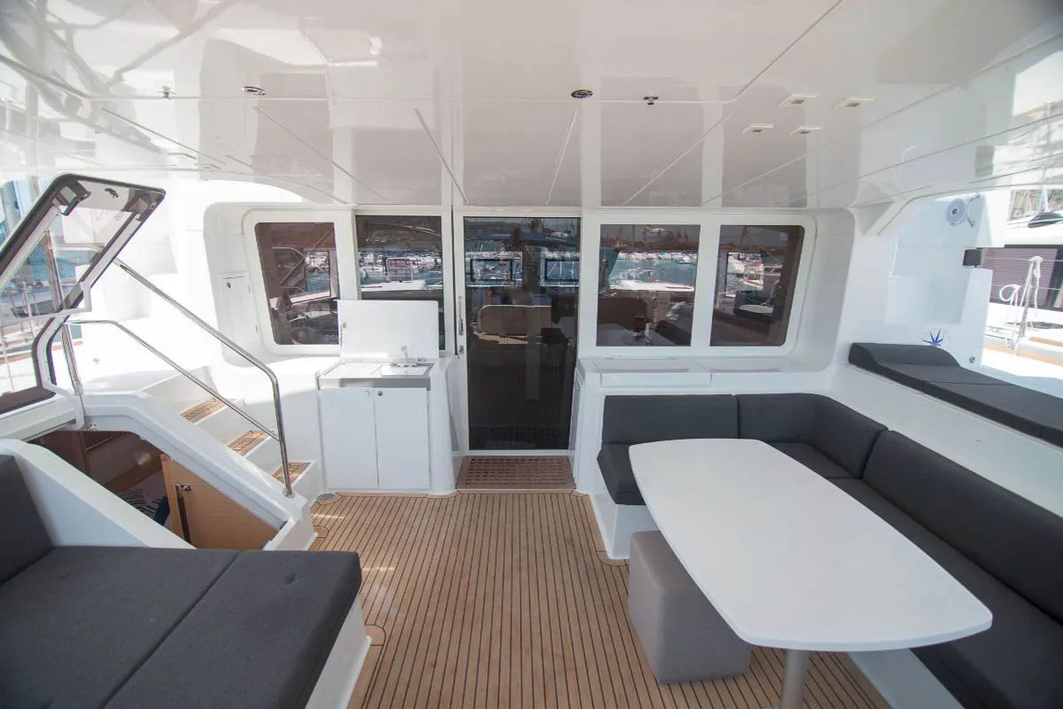 El Presidente 721/2025, a Lagoon 52 F catamaran at Palma de Mallorca, Spain