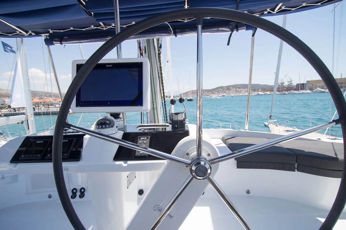 El Presidente 721/2025, a Lagoon 52 F catamaran at Palma de Mallorca, Spain