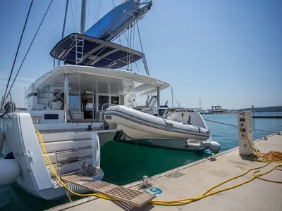 El Presidente 721/2025, a Lagoon 52 F catamaran at Palma de Mallorca, Spain