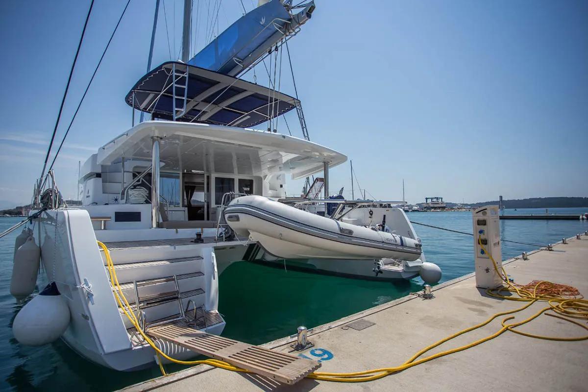 El Presidente 721/2025, a Lagoon 52 F catamaran at Palma de Mallorca, Spain