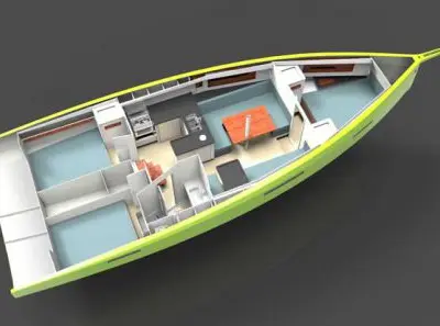 Floor plan of Heol Braz, a RM 1180 sailboat at Marseille, France