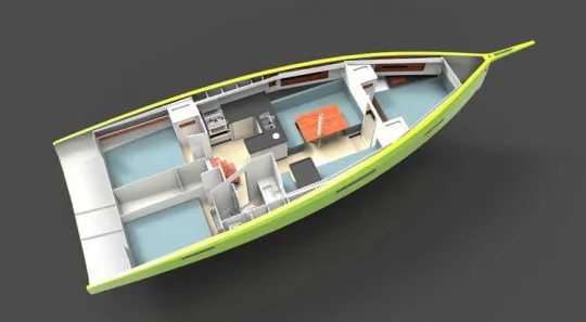 Floor plan of Heol Braz, a RM 1180 sailboat at Marseille, France