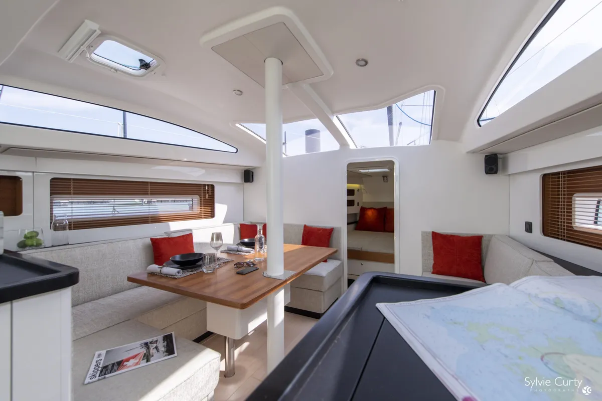 Salon of Heol Braz, a RM 1180 sailboat at Marseille, France