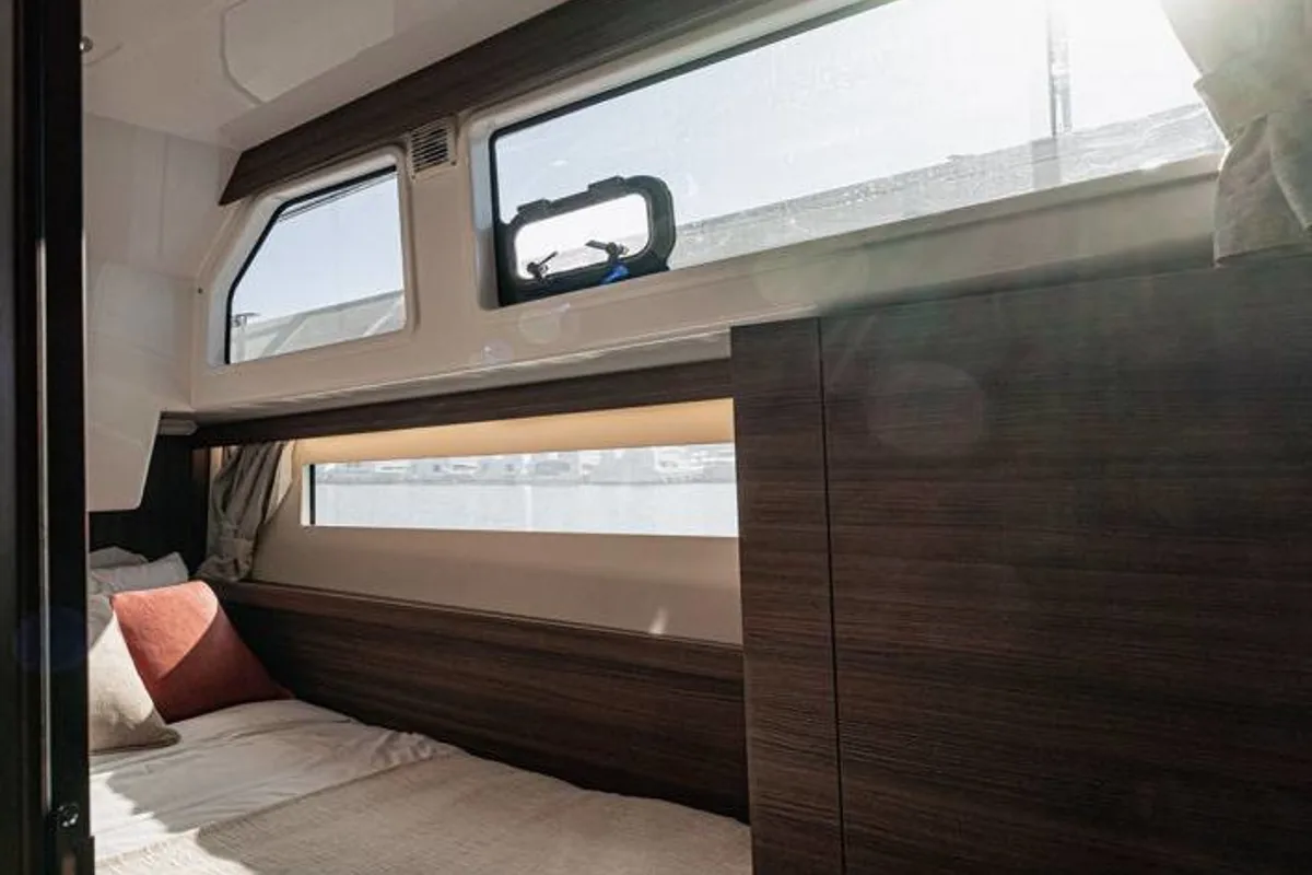 Cabin on Cygnet Liberty, a motorboat at Borough of Runnymede, United Kingdom