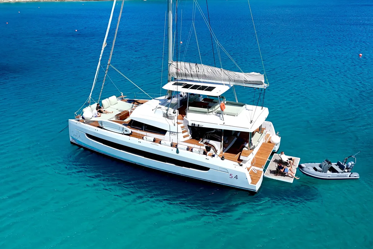Mastermind, a Bali 5.4 - 5 + 2 cab catamaran at Ibiza, Spain