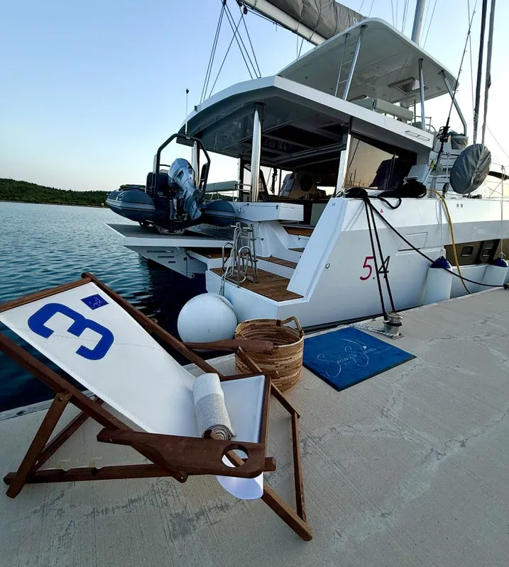 Mastermind, a Bali 5.4 - 5 + 2 cab catamaran at Ibiza, Spain
