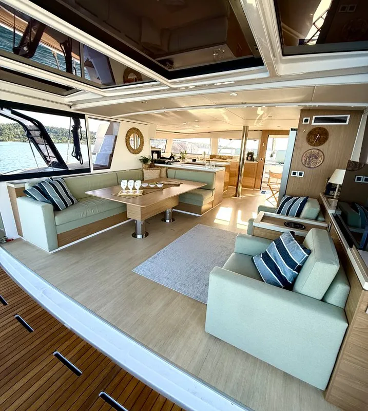 Mastermind, a Bali 5.4 - 5 + 2 cab catamaran at Ibiza, Spain