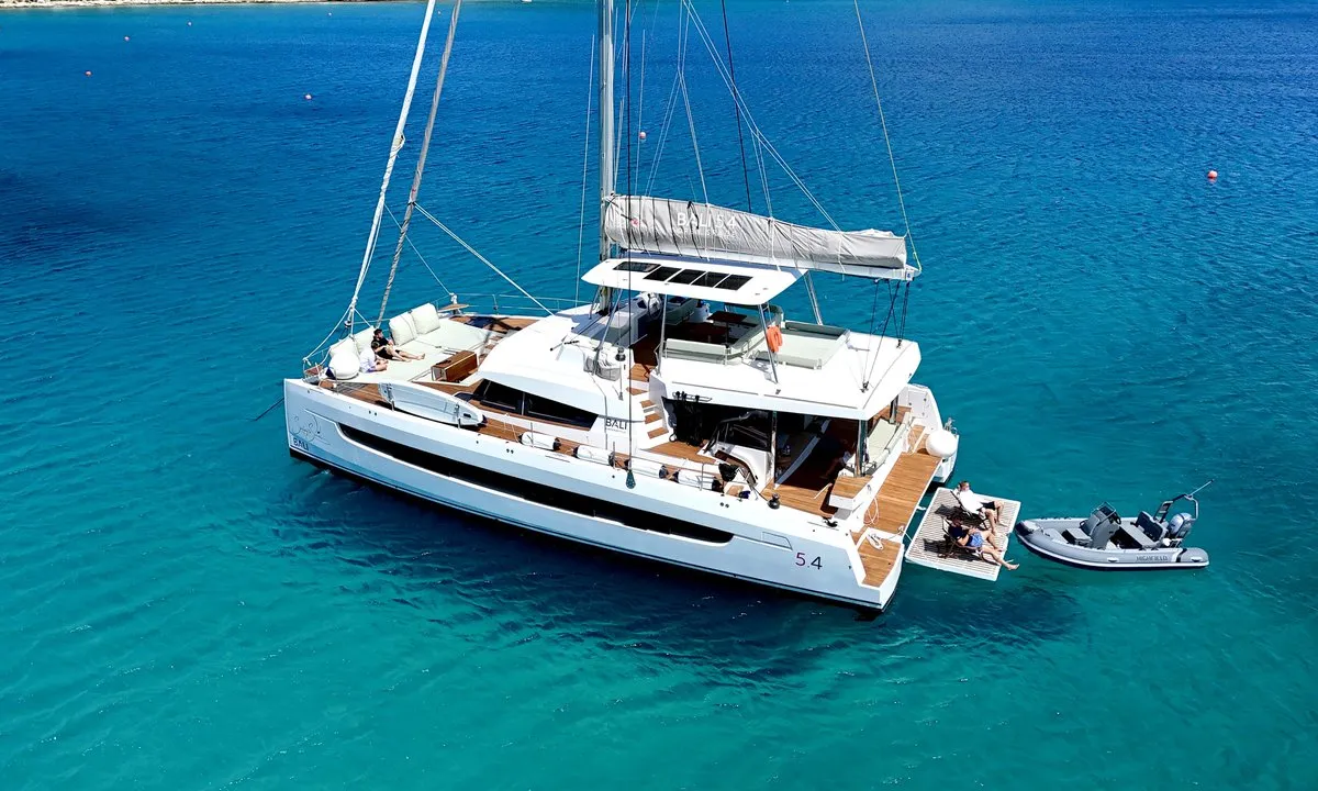Mastermind, a Bali 5.4 - 5 + 2 cab catamaran at Ibiza, Spain