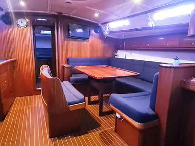 Galley of Gin, a Bavaria 44 sailboat at Punat, Croatia