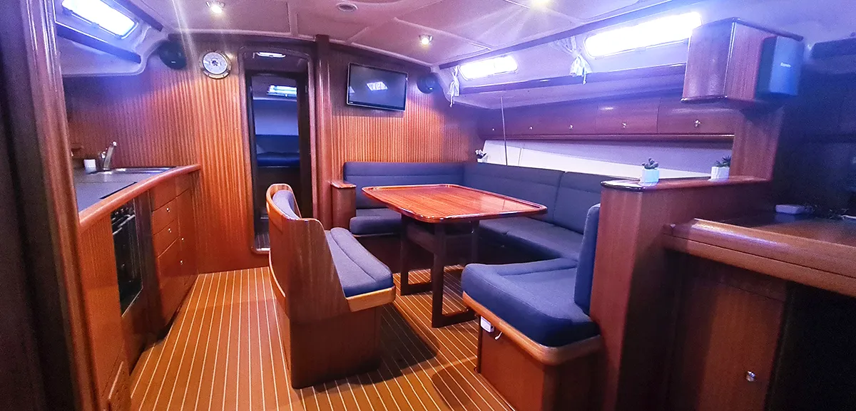 Galley of Gin, a Bavaria 44 sailboat at Punat, Croatia