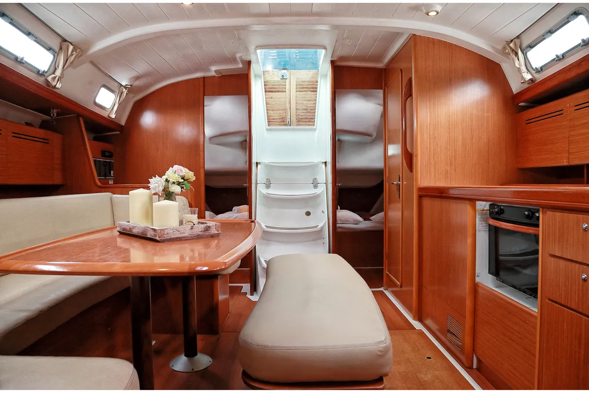 Galley of Hermes, a Beneteau Cyclades 43.4 sailboat at Preveza, Greece
