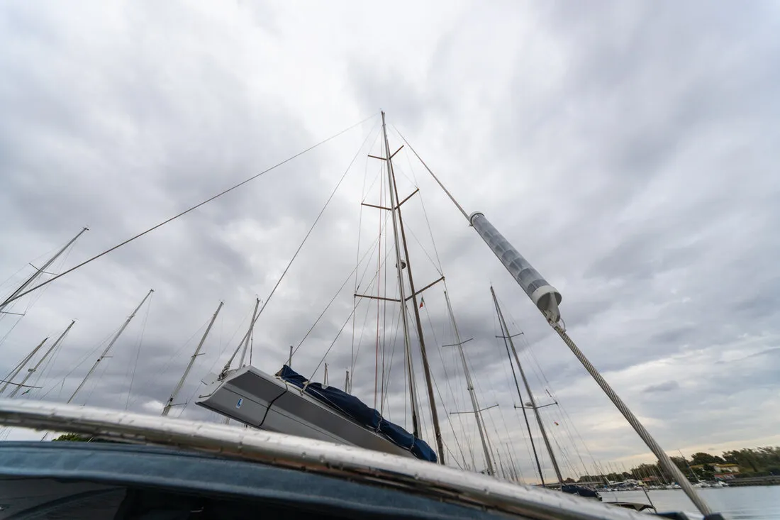 Deck of Ultreya, a Beneteau Oceanis 60 sailboat at Municipal Unit of Lefkada, Greece