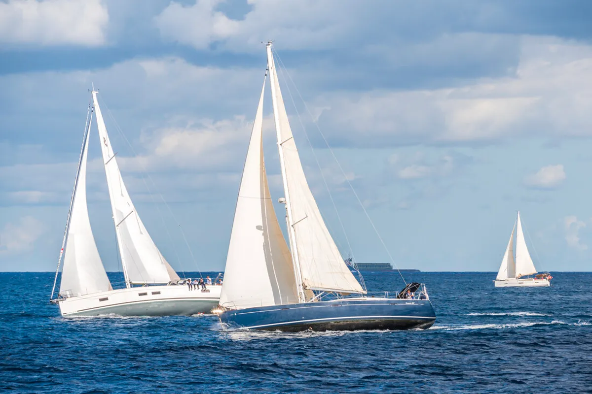 Exterior view of Ultreya, a Beneteau Oceanis 60 sailboat at Municipal Unit of Lefkada, Greece