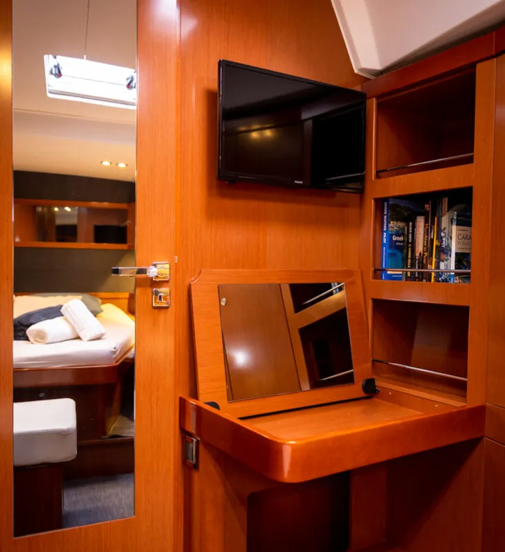 Cabin on Ultreya, a Beneteau Oceanis 60 sailboat at Municipal Unit of Lefkada, Greece