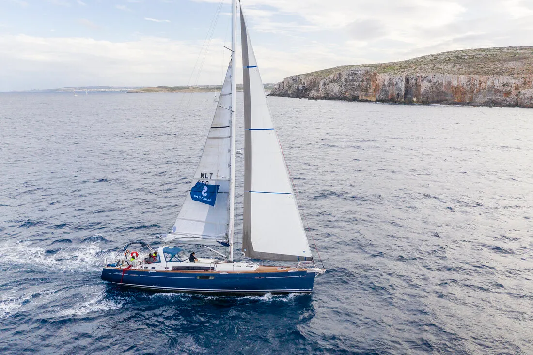 Exterior view of Ultreya, a Beneteau Oceanis 60 sailboat at Municipal Unit of Lefkada, Greece