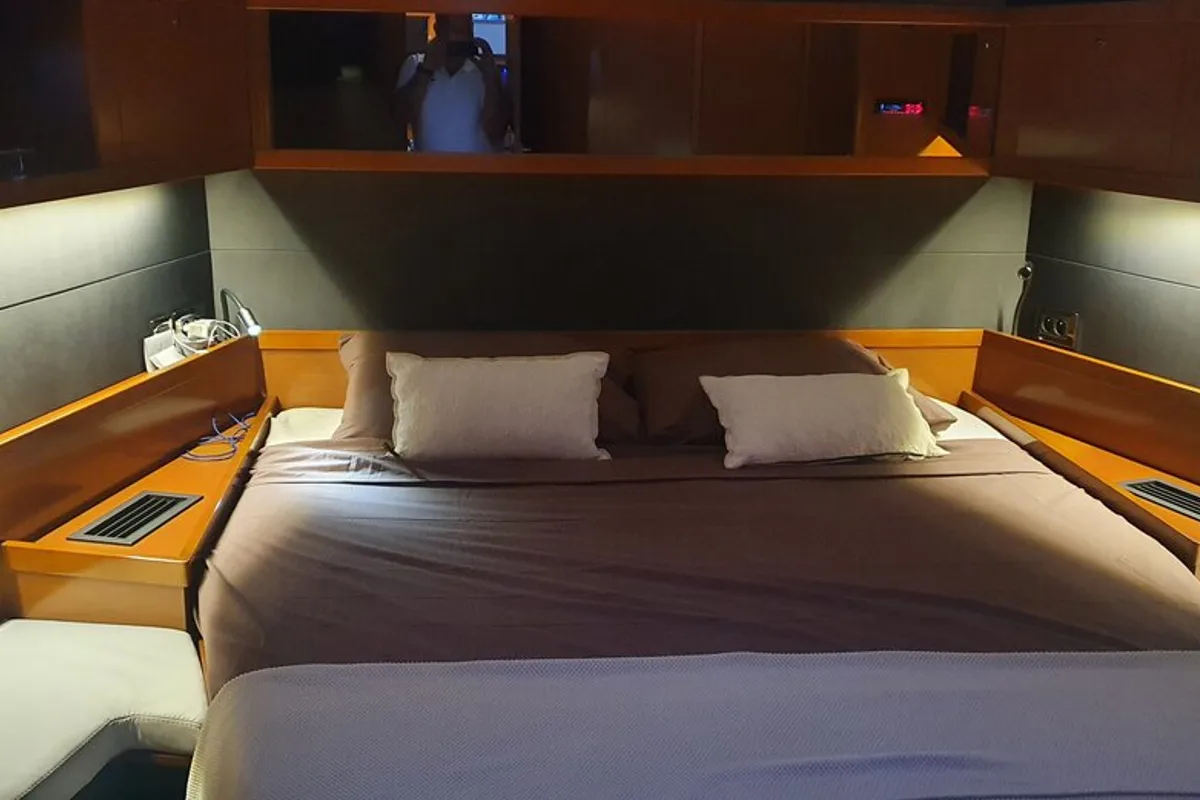 Cabin on Ultreya, a Beneteau Oceanis 60 sailboat at Municipal Unit of Lefkada, Greece