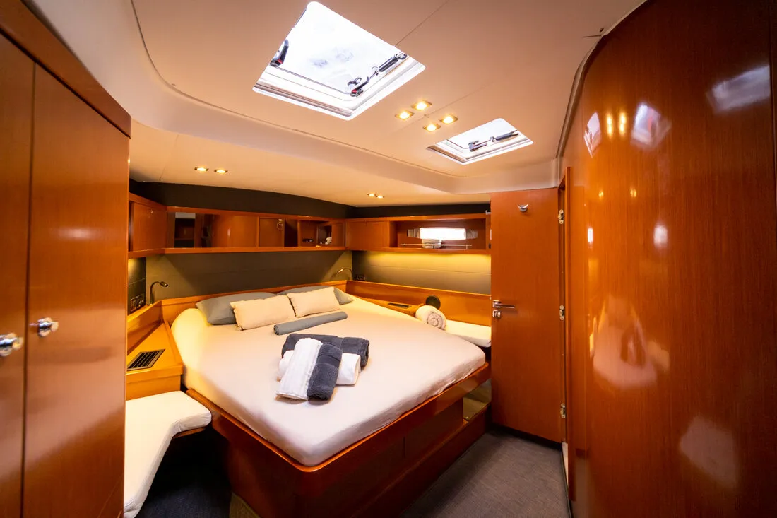 Cabin on Ultreya, a Beneteau Oceanis 60 sailboat at Municipal Unit of Lefkada, Greece