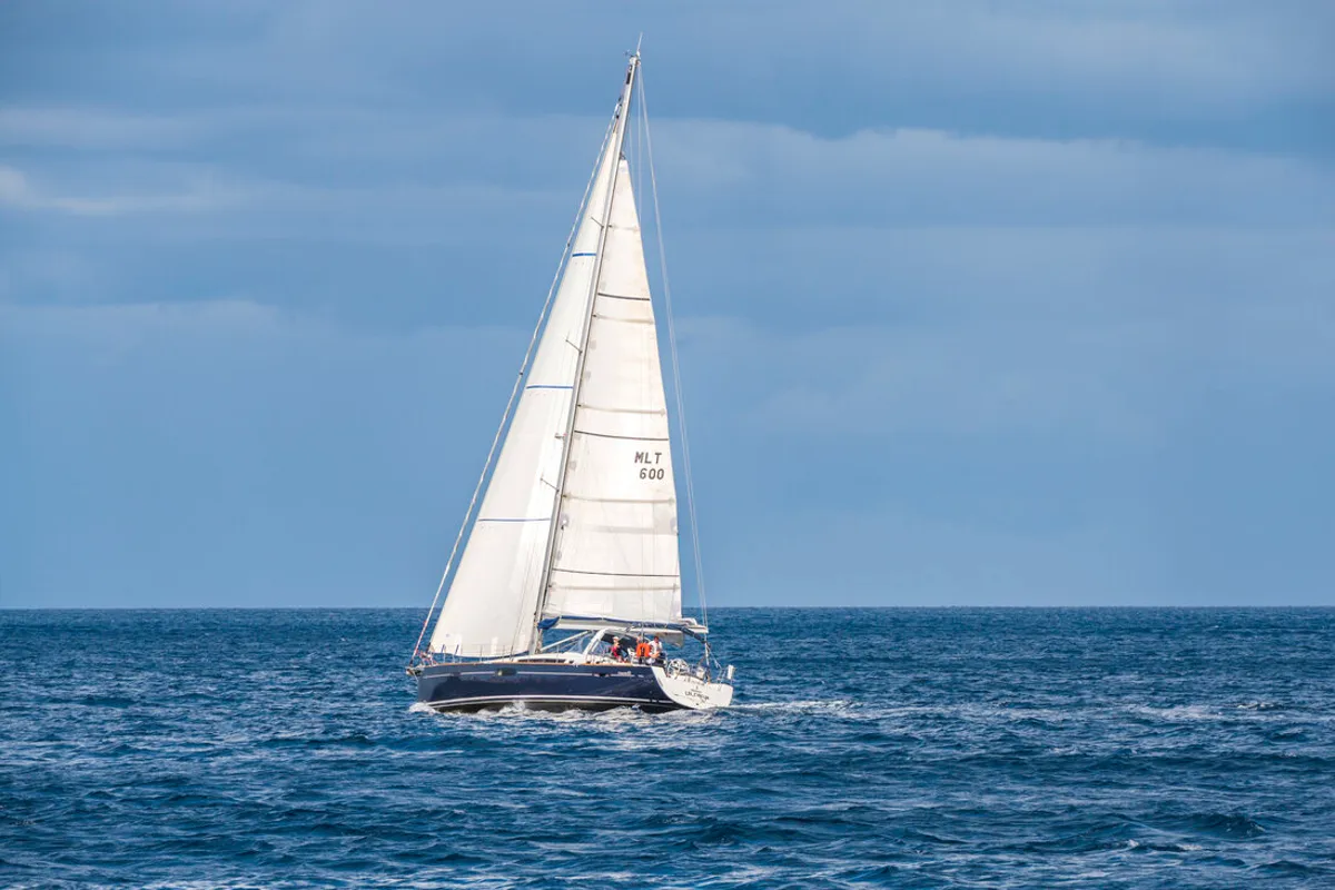 Exterior view of Ultreya, a Beneteau Oceanis 60 sailboat at Municipal Unit of Lefkada, Greece