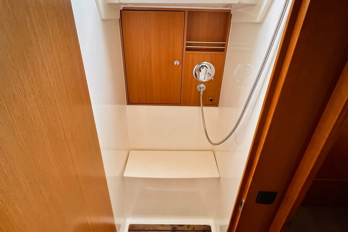 Head on Aquaholic, a Bavaria Cruiser 45 sailboat at Fethiye, Turkey