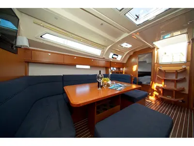 Salon of MH 66, a Bavaria Cruiser 41 sailboat at Murter, Croatia
