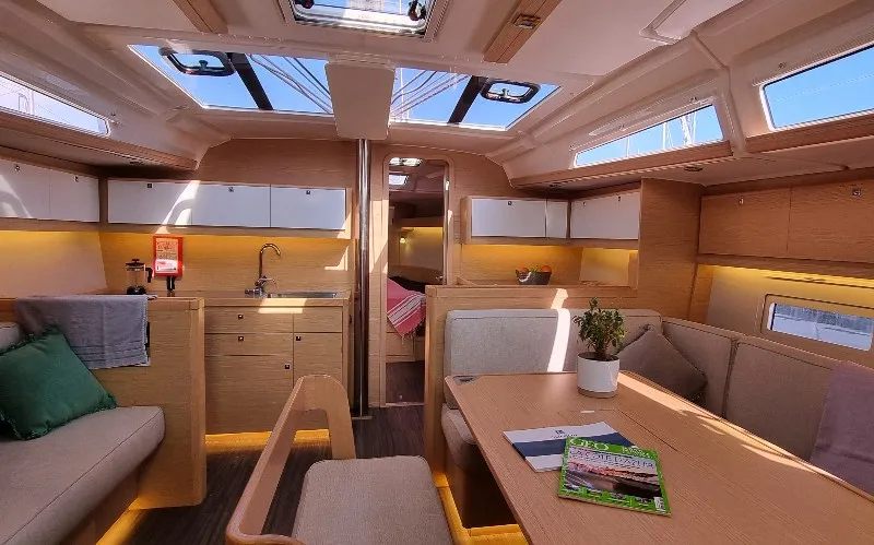 Salon of Lucie, a Dufour 430 sailboat at Vallauris, France