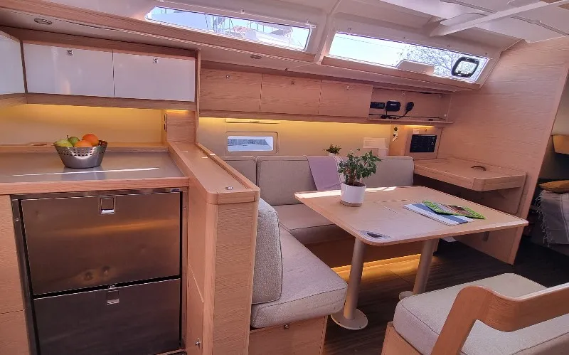 Salon of Lucie, a Dufour 430 sailboat at Vallauris, France